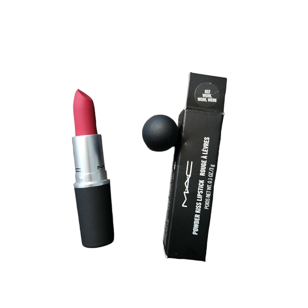 MAC powder kiss moisture matte lipstick werk werk werk red new